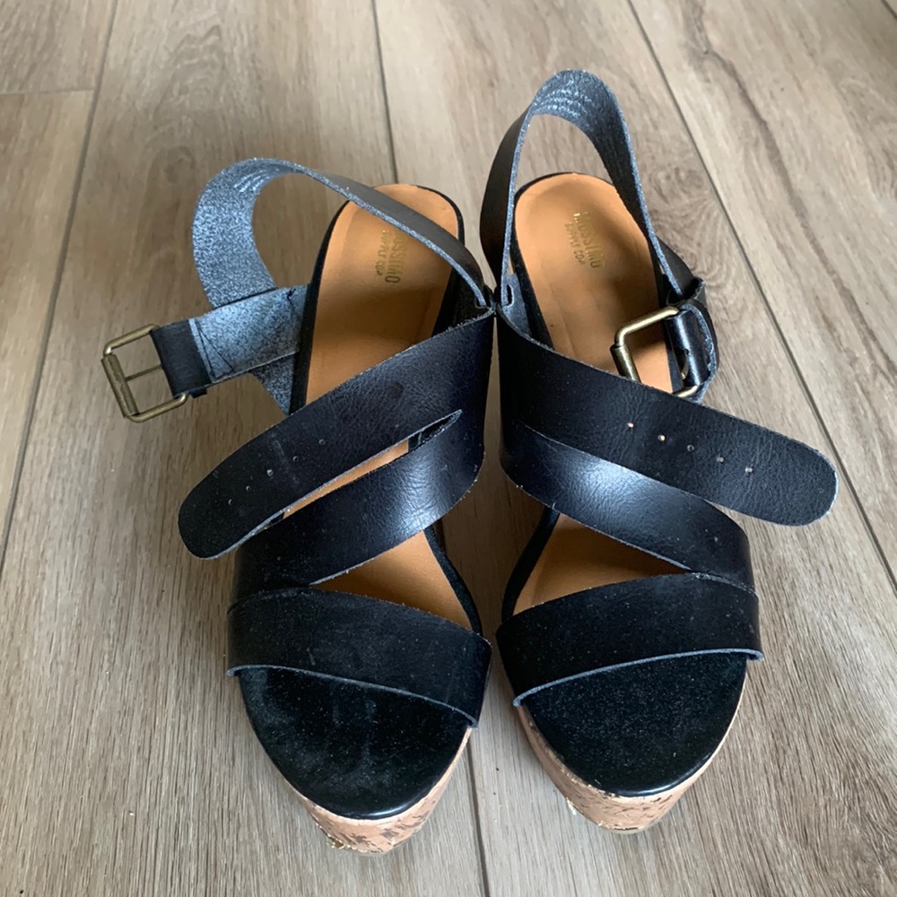 Mossimo Supply black wedge heels